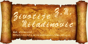 Životije Miladinović vizit kartica